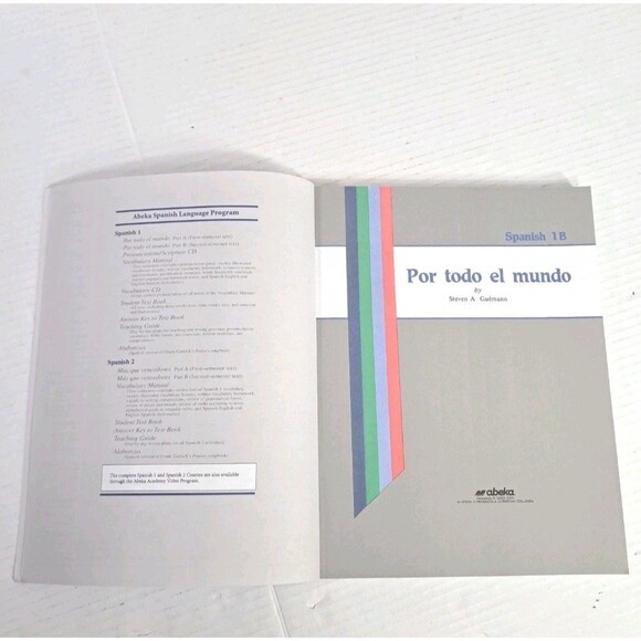 A Beka Spanish 1B Student Text “Por todo el mundo” Paperback Grades  9–12 ABeka - Picture 3 of 3